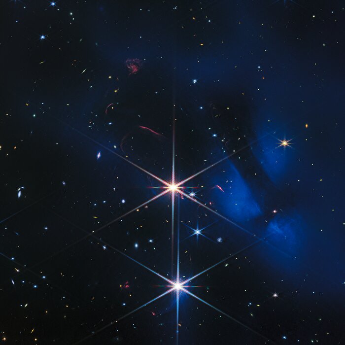 IC 348 Crop: Stars and faint outflows