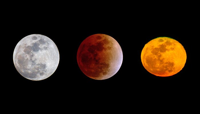Three Faces of the Moon over Kitt Peak (Unannotated)