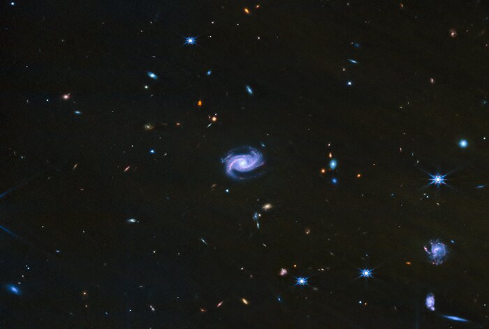 IC 348 Crop: Spiral galaxies